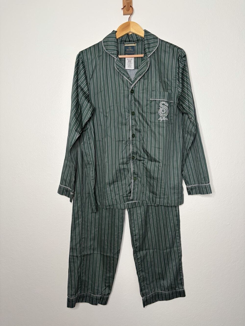 Harry Potter Slytherin House Pajama Set From Pottery Barn Tee Green Size Small